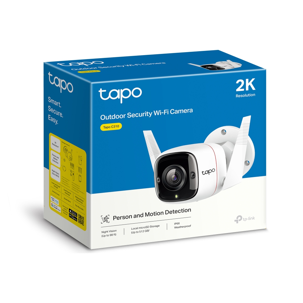 Caja y presentación comercial de la Tapo C310